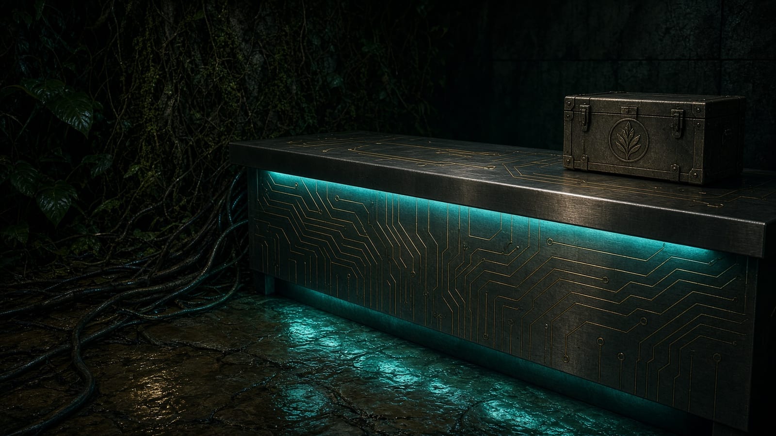 Coin cashier on a dark background
